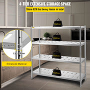 Garage Shelf Heavy Duty Shelving 4-Tier 150x45x155cm Stainless Steel V952-BXGCKHJYCC6045UAVV0