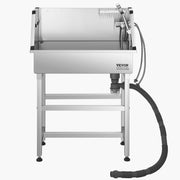 86.4 cm Stainless Steel Dog Washing Station, Pet Grooming Tub with Hot & Cold Faucet, Showerhead, Storage V952-BXGCWYG34CJY8SX20V0