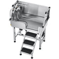 86.4 cm Dog Washing Station, Stainless Steel Pet Grooming Tub Bathtub, Professional Dog Wash Sink with V952-BXGCWYG34CZJFJ0C0002V0