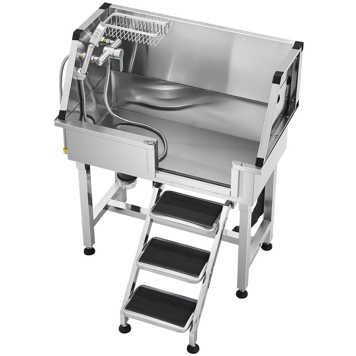 86.4 cm Dog Washing Station, Stainless Steel Pet Grooming Tub Bathtub, Professional Dog Wash Sink with V952-BXGCWYG34CZJFJ0C0002V0