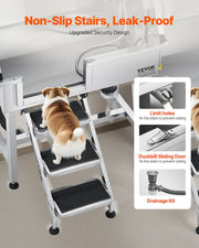 86.4 cm Dog Washing Station, Stainless Steel Pet Grooming Tub Bathtub, Professional Dog Wash Sink with V952-BXGCWYG34CZJQTV6N002V0