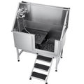 127 cm Dog Grooming Bath Tub Stainless Steel w Stairs Water Filter V952-BXGCWYG50CSL5T18XV0