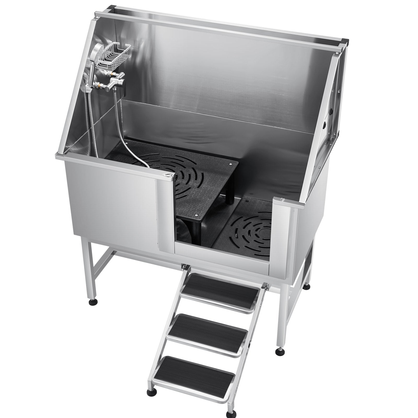 127 cm Dog Grooming Bath Tub Stainless Steel w Stairs Water Filter V952-BXGCWYG50CSL5T18XV0