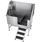 127 cm Dog Grooming Bath Tub Stainless Steel w Stairs Water Filter V952-BXGCWYG50CSL5T18XV0