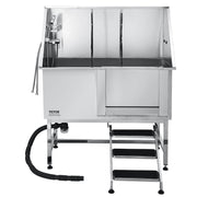 127 cm Dog Grooming Bath Tub Stainless Steel w Stairs Water Filter V952-BXGCWYG50CSL5T18XV0