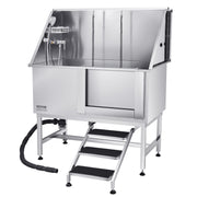 127 cm Dog Grooming Bath Tub Stainless Steel w Stairs Water Filter V952-BXGCWYG50CSL5T18XV0