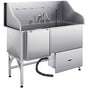 155 cm Dog Grooming Bath Tub Stainless Steel w Ramp Water Filter Left V952-BXGCWYG61CPDA9RVTV0