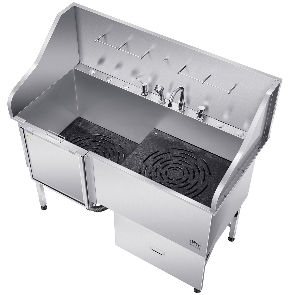 155 cm Dog Grooming Bath Tub Stainless Steel w Ramp Water Filter Left V952-BXGCWYG61CPDA9RVTV0