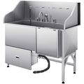 155 cm Dog Grooming Bath Tub Stainless Steel w Ramp Water Filter V952-BXGCWYG61CPDIM12TV0