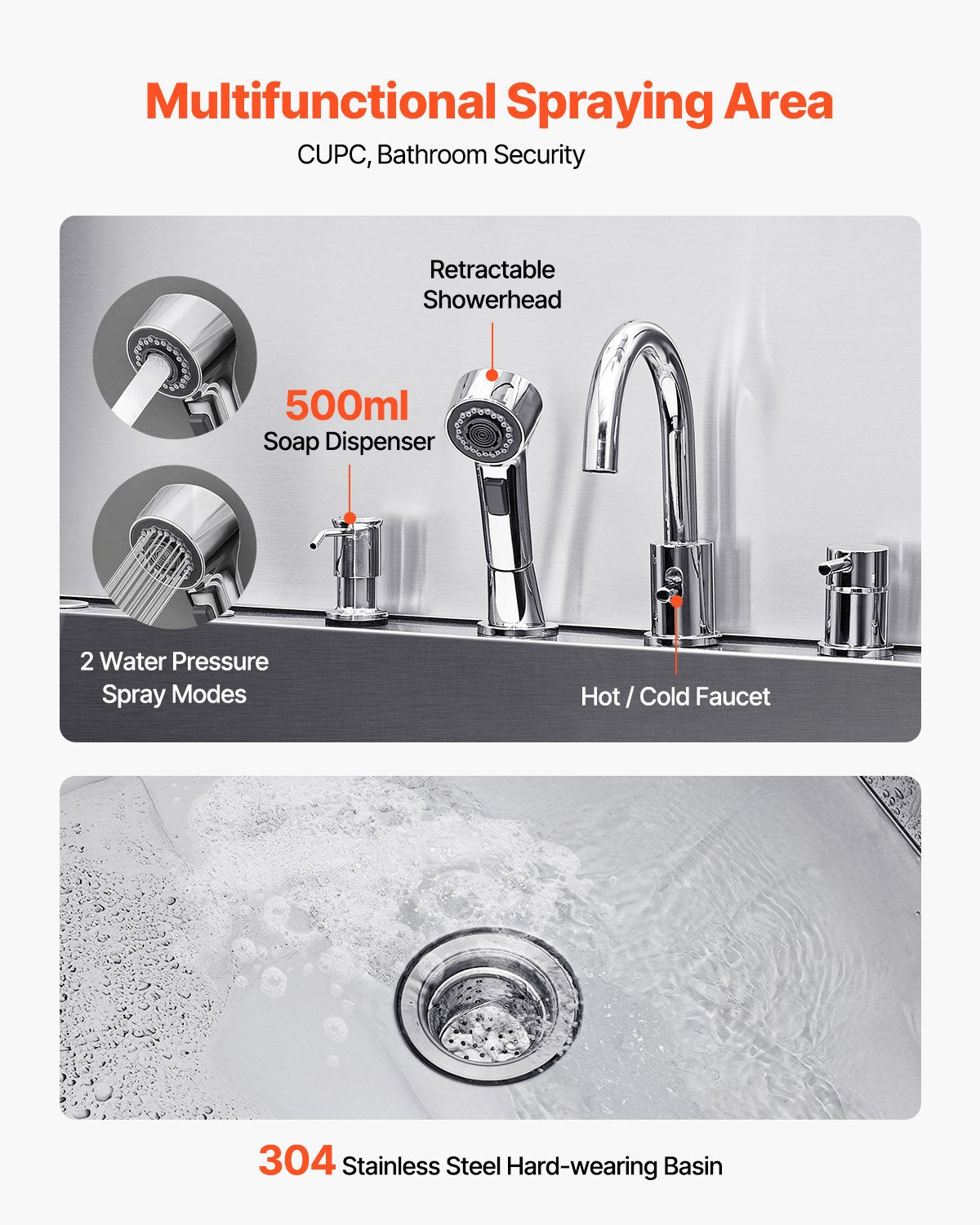 155 cm Dog Grooming Bath Tub Stainless Steel w Ramp Water Filter V952-BXGCWYG61CPDIM12TV0