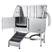 1.57M Pet Dog Bathing Station w/Ramp, Professional Stainless Steel Dog Grooming Tub w/ Soap Box, Faucet,Rich V952-BXGCWYG62ZKM7I5V3V0