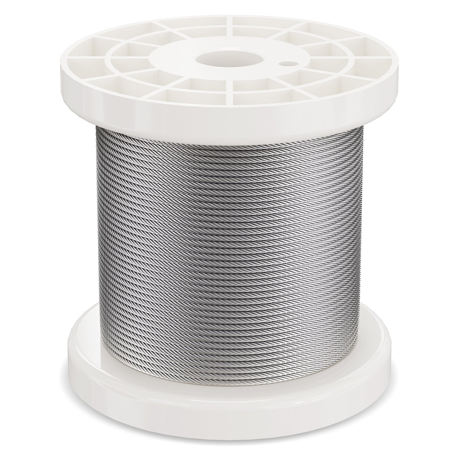 Wire Rope Kit, 1.59 mm 100.6 m 304 Stainless Steel Cable with 80 Sleeves and 20 Thimbles, 2KN Breaking V952-BXGGSS330FTBMD4CEV0