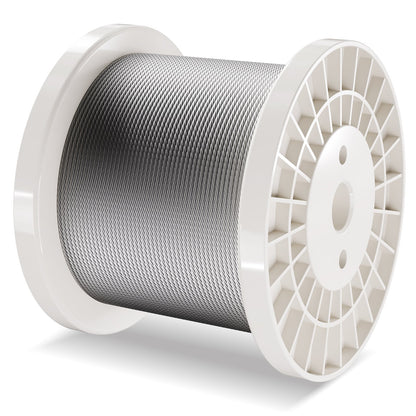 T316 Stainless Steel Cable 3.18mm 7x7 Steel Wire Rope 182.3m Cable Railing V952-BXGGSSBXG3160WC09V0