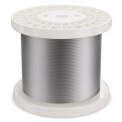 T316 Stainless Steel Cable 3.18mm 7x7 Steel Wire Rope 182.3m Cable Railing V952-BXGGSSBXG3160WC09V0