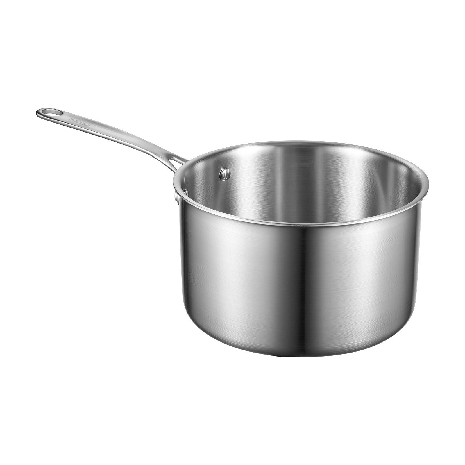 4 QT Saucepan, Stainless Steel Saucepan with Glass Lid, Multipurpose Nonstick Stainless Steel Small Cooking V952-BXGJG4QT1JTWFU824001V0
