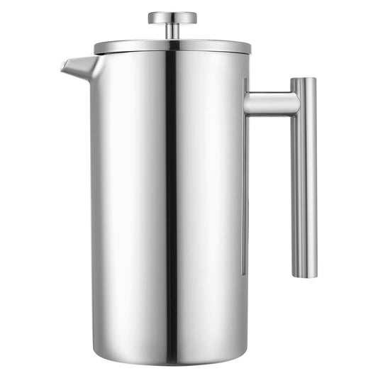 French Press Coffee Maker, 1.5 Liter Stainless Steel Coffee Press Tea Maker with Filter, Large Double Wall V952-BXGKFYHBXGYSXDLKO001V0