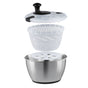 Stainless Steel Salad Spinner, 4.5L, One-handed Easy Press Large Vegetable Dryer Washer, Lettuce Cleaner and V952-BXGKSLXZQ304P4FP6V0