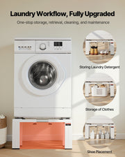 Laundry Pedestal, 305 mm Height, Washer and Dryer Pedestals with 544 kg Weight Load Capacity, 475-785 mm V952-BXGKSSZJBDL1KFCCH001V0