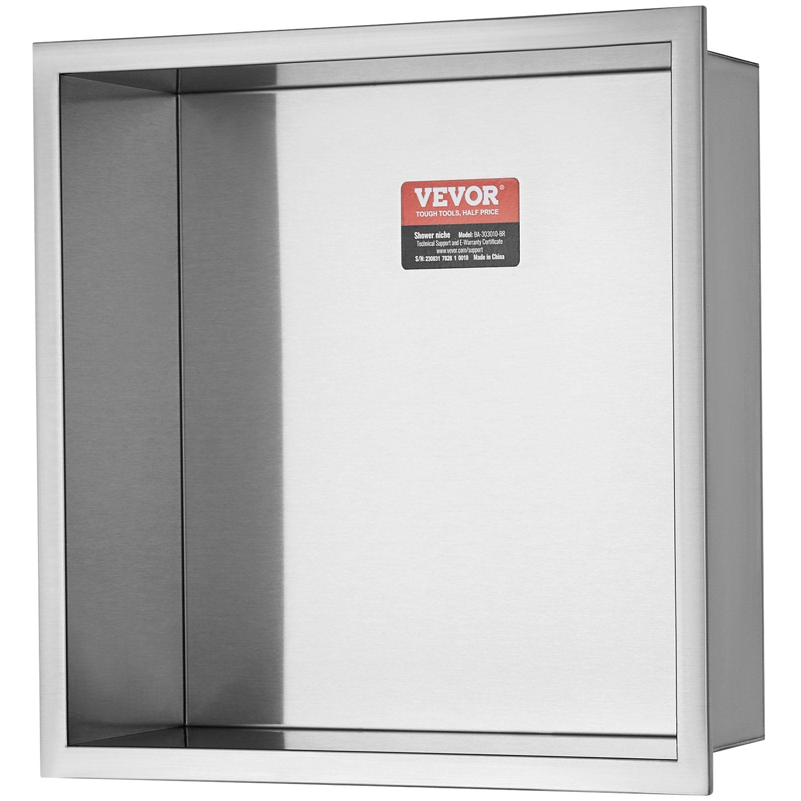 33.02 x 33.02 cm No Tile Shower Niche 304 Stainless Steel, Wall-Inserted Niche Recessed Double Shelves, V952-BXGLYBK1C13YZKIQ0V0