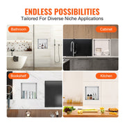 33.02 x 33.02 cm No Tile Shower Niche 304 Stainless Steel, Wall-Inserted Niche Recessed Double Shelves, V952-BXGLYBK1C13YZKIQ0V0