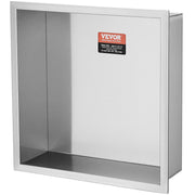 33.02 x 33.02 cm No Tile Shower Niche 304 Stainless Steel, Wall-Inserted Niche Recessed Double Shelves, V952-BXGLYBK1C13YZKIQ0V0