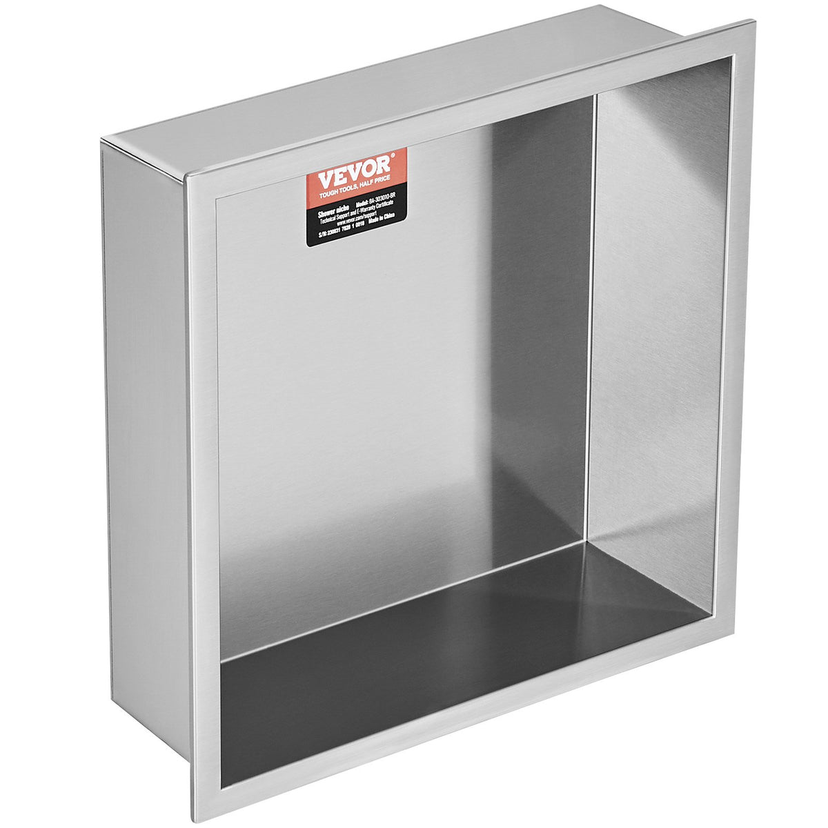 33.02 x 33.02 cm No Tile Shower Niche 304 Stainless Steel, Wall-Inserted Niche Recessed Double Shelves, V952-BXGLYBK1C13YZKIQ0V0
