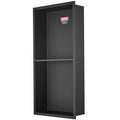 33.02 x 63.5 cm No Tile Shower Niche 304 Stainless Steel, Wall-Inserted Niche Recessed Double Shelves, Sealed V952-BXGLYBK2C13YEJQ0NV0