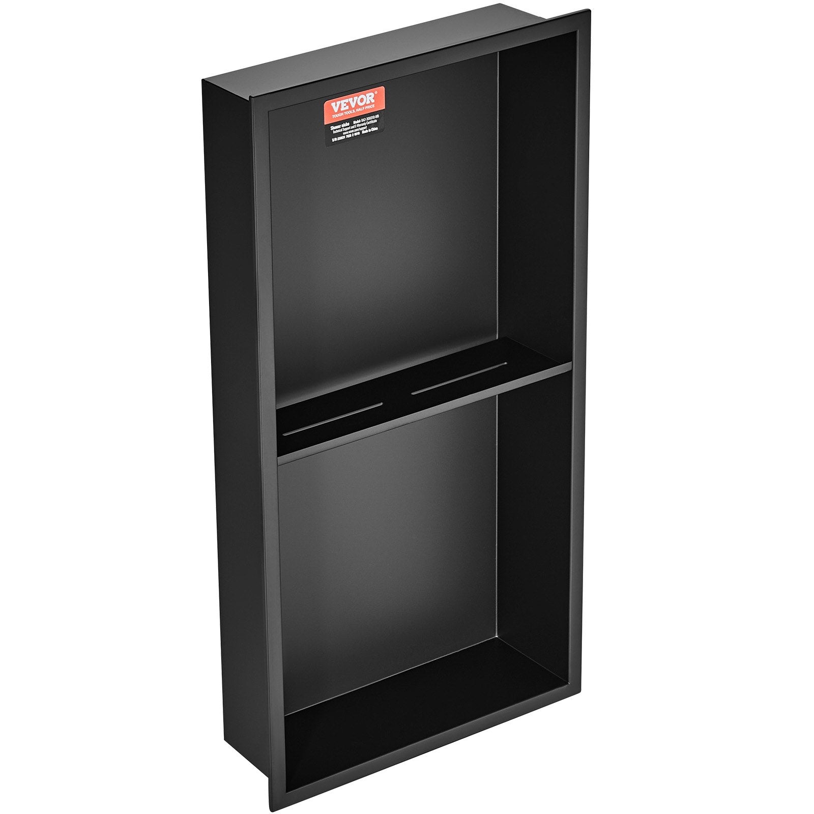 33.02 x 63.5 cm No Tile Shower Niche 304 Stainless Steel, Wall-Inserted Niche Recessed Double Shelves, Sealed V952-BXGLYBK2C13YEJQ0NV0