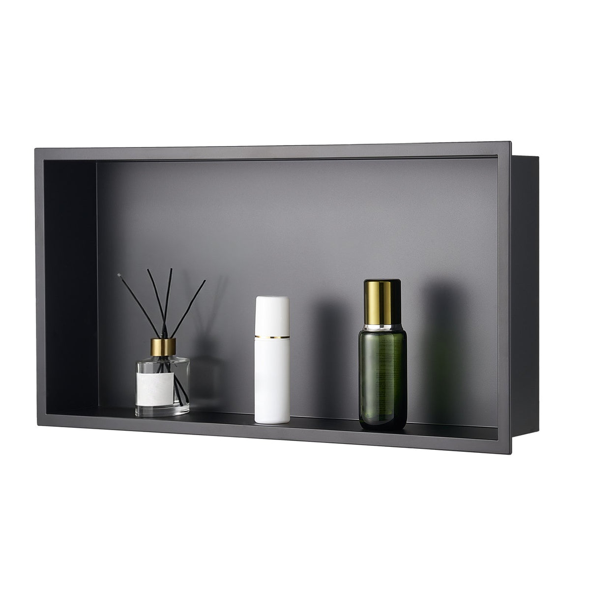 Shower Niche, 33.0 x 63.5 x 10.2 cm Recessed Wall Niche, Heavy-duty Stainless Steel Modern Soap & Shampoo V952-BXGLYBKHS1C1QL8XL001V0