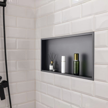 Shower Niche, 33.0 x 63.5 x 10.2 cm Recessed Wall Niche, Heavy-duty Stainless Steel Modern Soap & Shampoo V952-BXGLYBKHS1C1QL8XL001V0