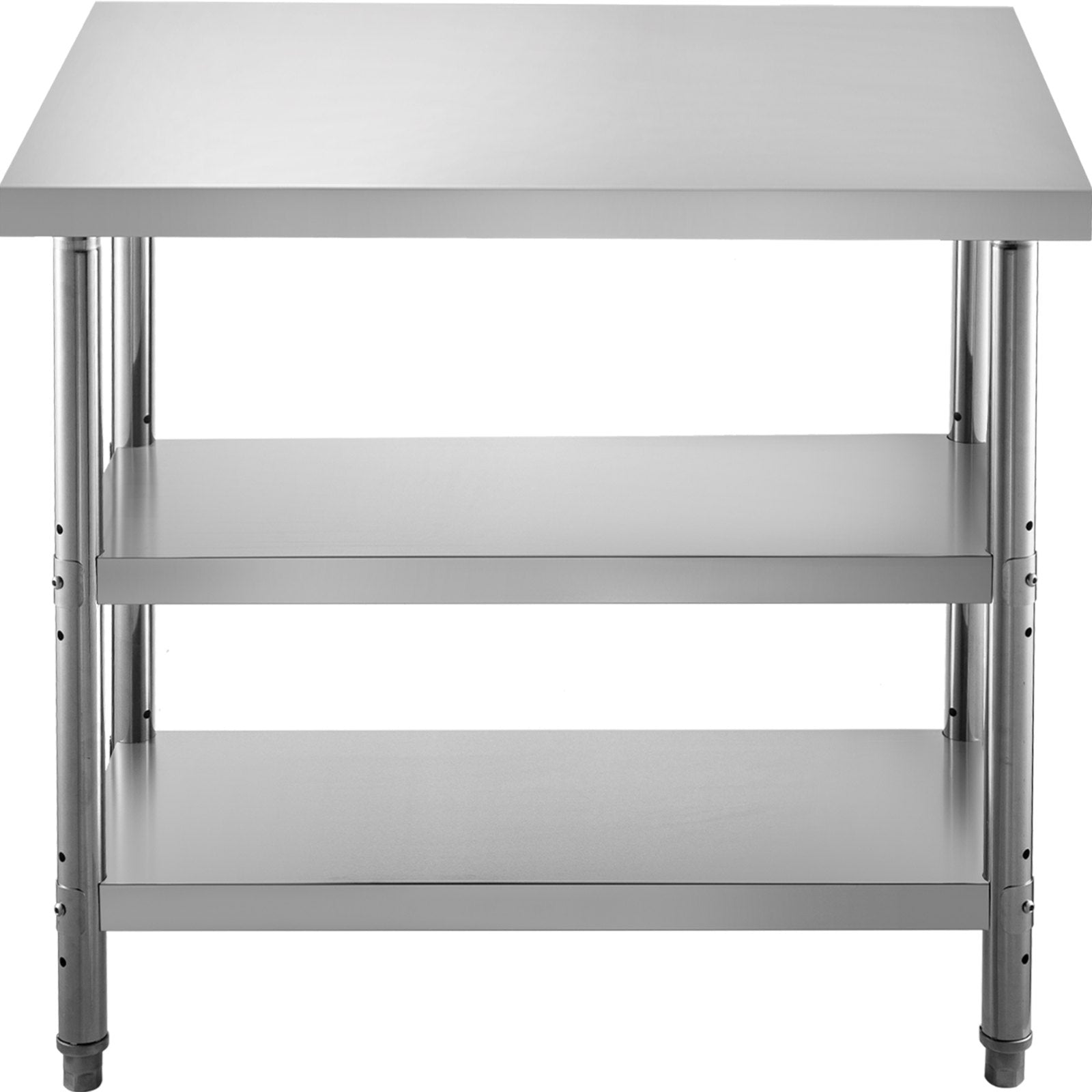Stainless Steel Prep Table, 1520x450x855 mm Commercial Stainless Steel Table, 2 Adjustable Undershelf BBQ V952-BXGSCDJ6014INTM79V0