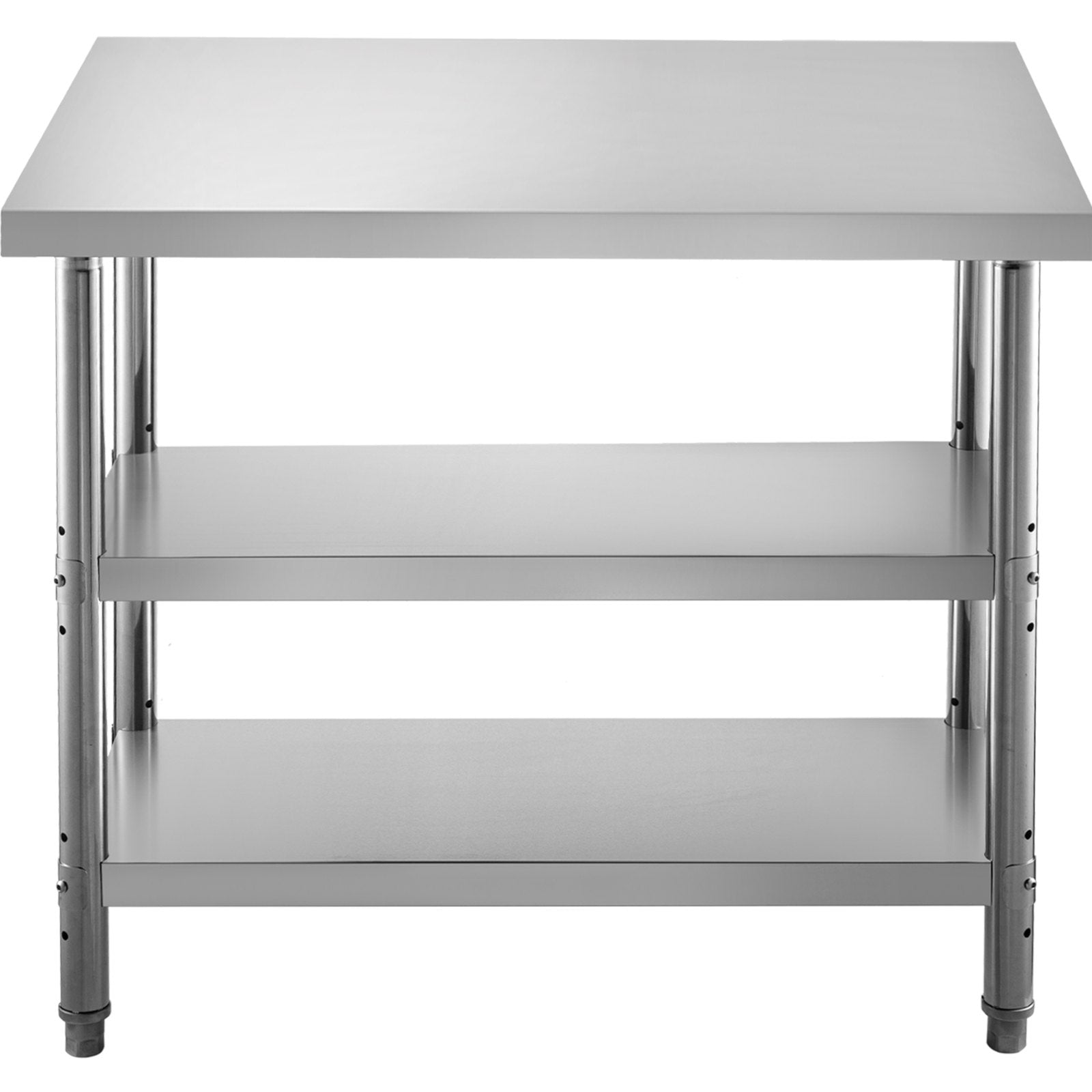 Stainless Steel Prep Table, 1520x450x855 mm Commercial Stainless Steel Table, 2 Adjustable Undershelf BBQ V952-BXGSCDJ6014INTM79V0