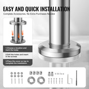 39.4in Handrails for Outdoor Steps 2 Crossbars Staircase for Porch Deck V952-BXGSLZFS100CZ97QUV0