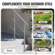 39.4in Handrails for Outdoor Steps 2 Crossbars Staircase for Porch Deck V952-BXGSLZFS100CZ97QUV0