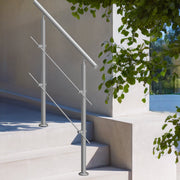 39.4in Handrails for Outdoor Steps 2 Crossbars Staircase for Porch Deck V952-BXGSLZFS100CZ97QUV0