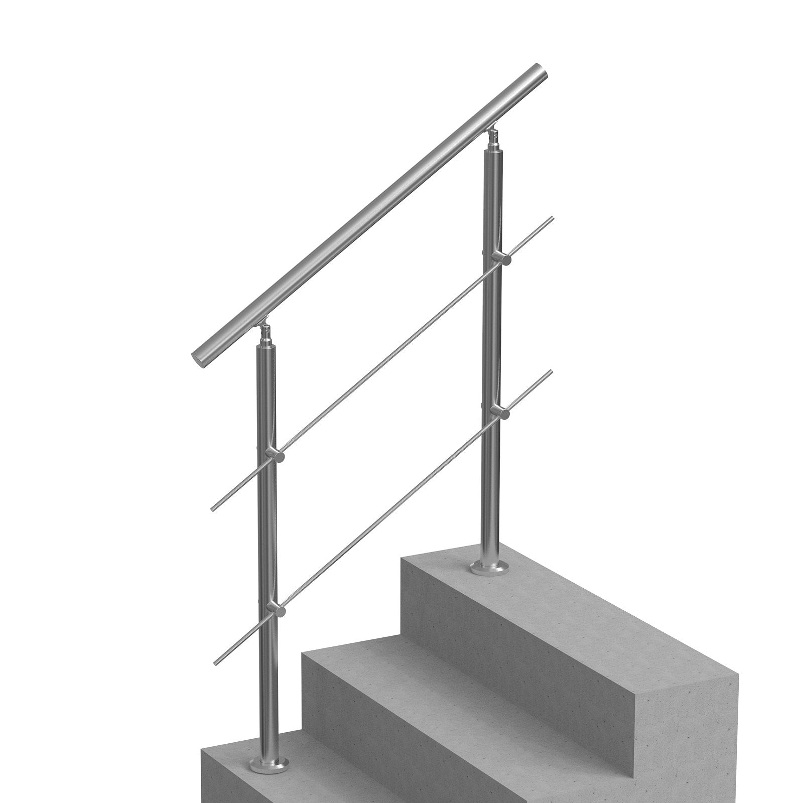 39.4in Handrails for Outdoor Steps 2 Crossbars Staircase for Porch Deck V952-BXGSLZFS100CZ97QUV0