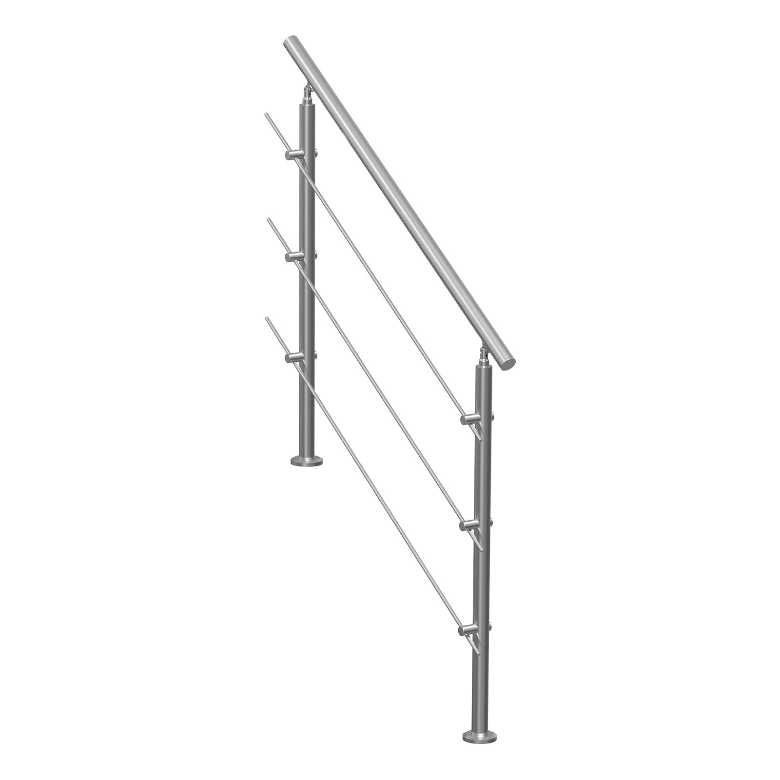 47.2in Handrails for Outdoor Steps 3 Crossbars Staircase for Porch Deck V952-BXGSLZFS120CCRS3EV0