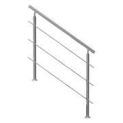 47.2in Handrails for Outdoor Steps 3 Crossbars Staircase for Porch Deck V952-BXGSLZFS120CCRS3EV0