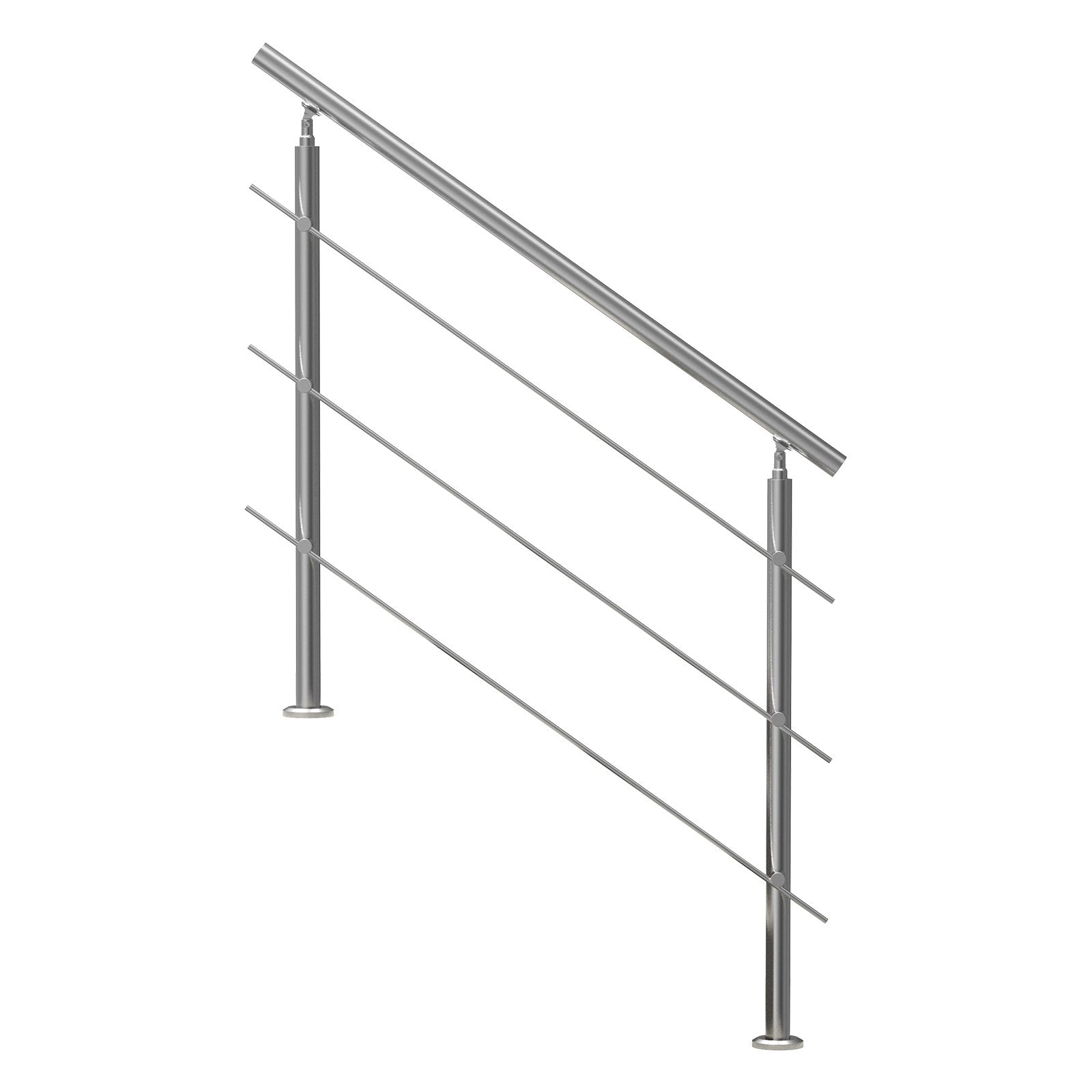 47.2in Handrails for Outdoor Steps 3 Crossbars Staircase for Porch Deck V952-BXGSLZFS120CCRS3EV0
