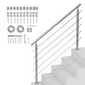 59in Handrails for Outdoor Steps 5 Crossbars Staircase for Porch Deck V952-BXGSLZFS150C5SAPEV0