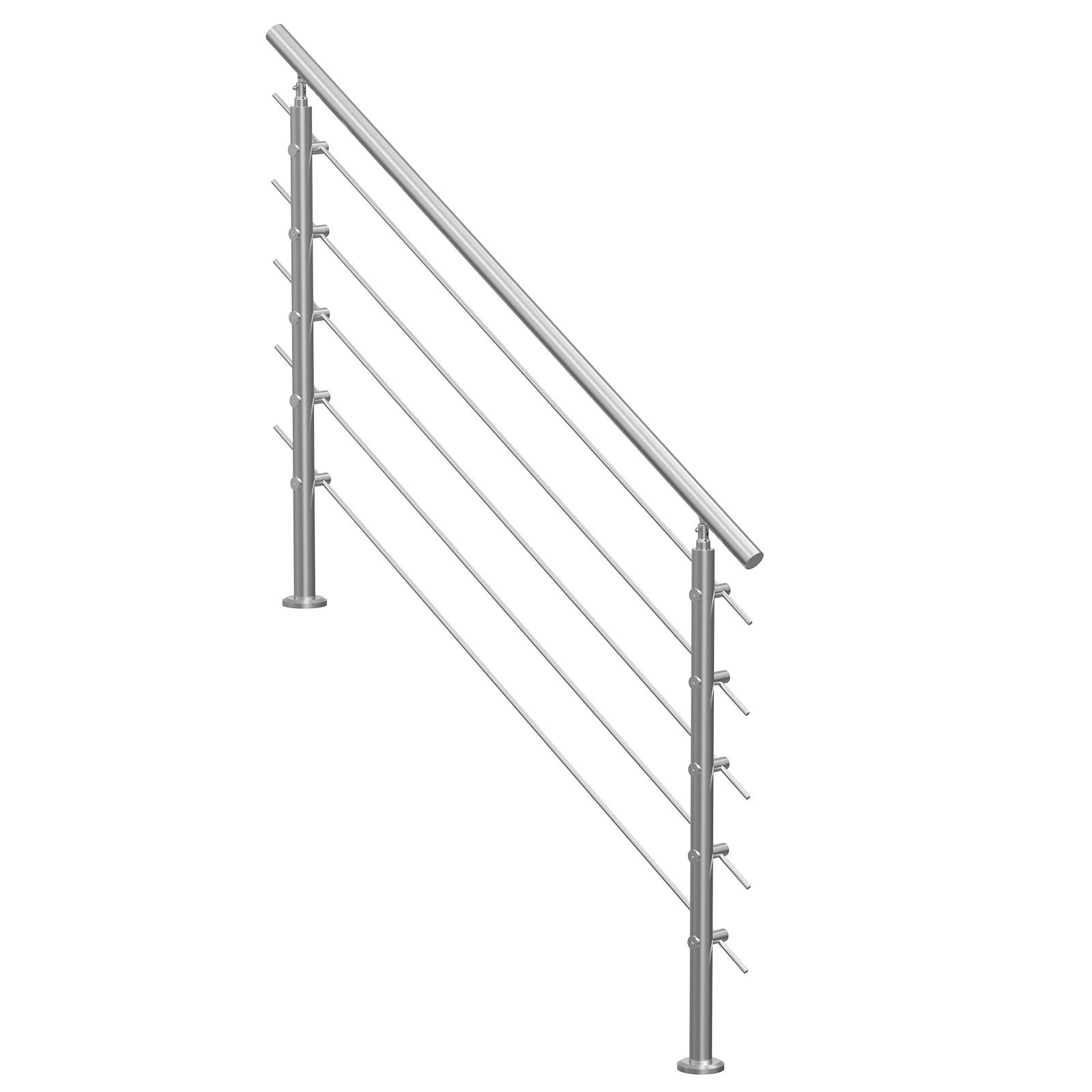 59in Handrails for Outdoor Steps 5 Crossbars Staircase for Porch Deck V952-BXGSLZFS150C5SAPEV0