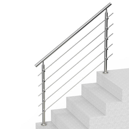 59in Handrails for Outdoor Steps 5 Crossbars Staircase for Porch Deck V952-BXGSLZFS150C5SAPEV0