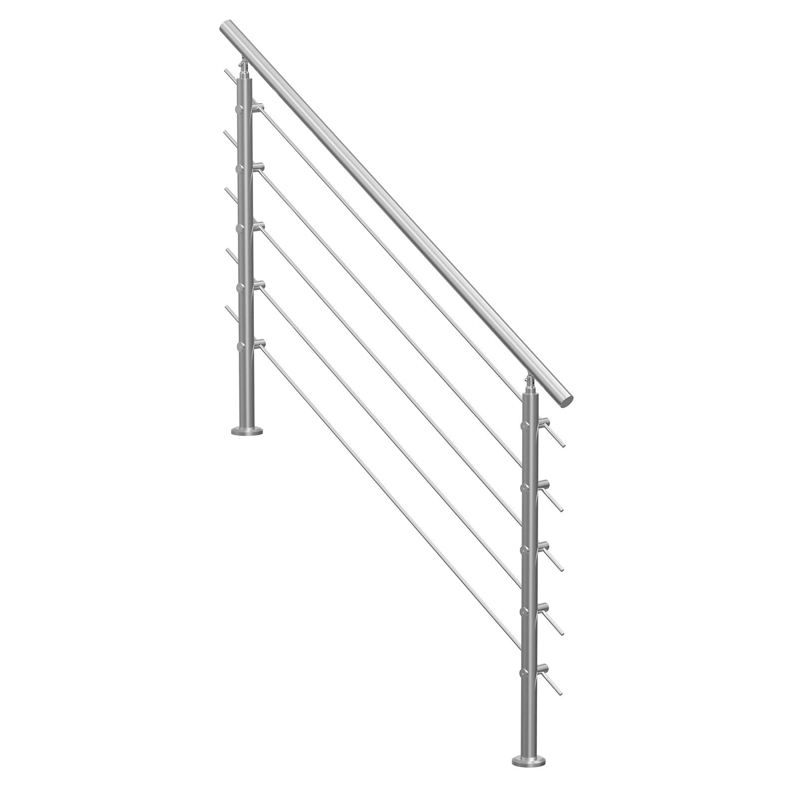 59in Handrails for Outdoor Steps 5 Crossbars Staircase for Porch Deck V952-BXGSLZFS150C5SAPEV0
