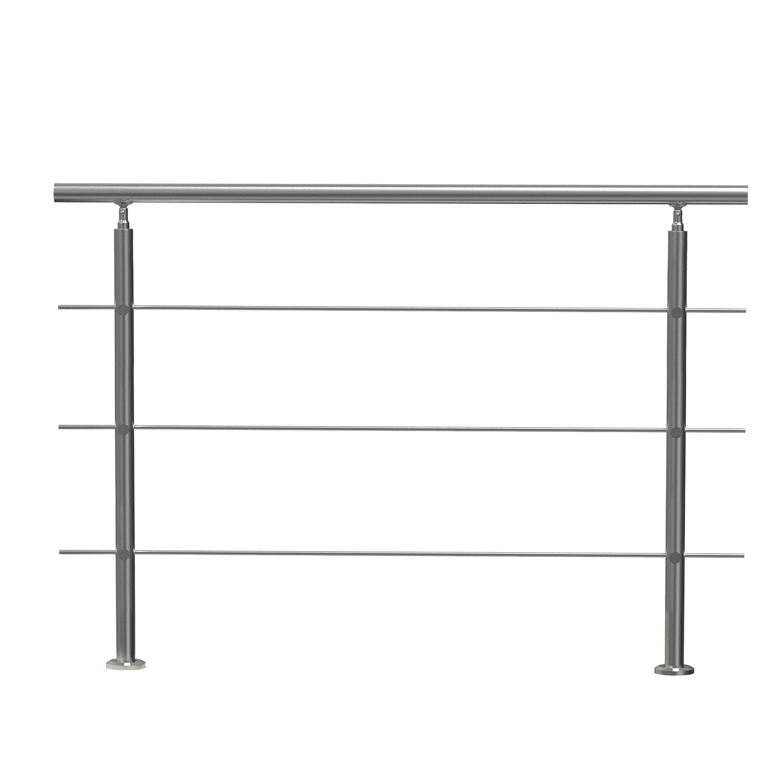 Handrails for Outdoor Steps, 59 in Length 3 Crossbars Stair Hand Rail Kit, Transitional Stainless Steel V952-BXGSLZFS150CBU3NGV0