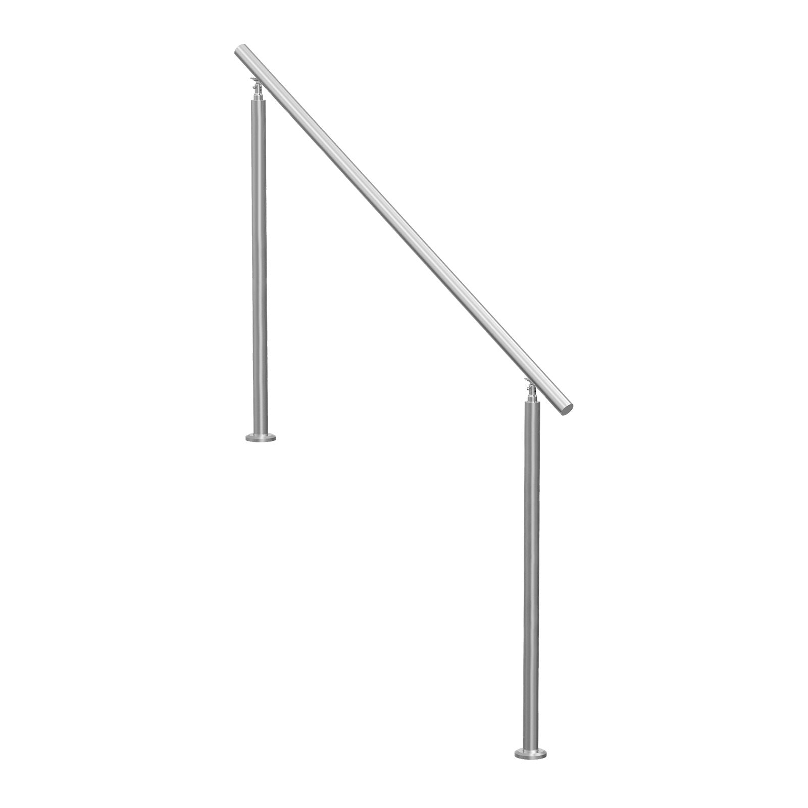 Handrails for Outdoor Steps, 59 in/ 150cm Length Stair Hand Rail Kit, Transitional Stainless Steel Railings V952-BXGSLZFS150CEE3Y3V0