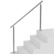Handrails for Outdoor Steps, 59 in/ 150cm Length Stair Hand Rail Kit, Transitional Stainless Steel Railings V952-BXGSLZFS150CEE3Y3V0