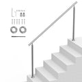 Handrails for Outdoor Steps, 70.9 in/ 180cm Length Stair Hand Rail Kit, Transitional Stainless Steel Railings V952-BXGSLZFS180C0LCPKV0