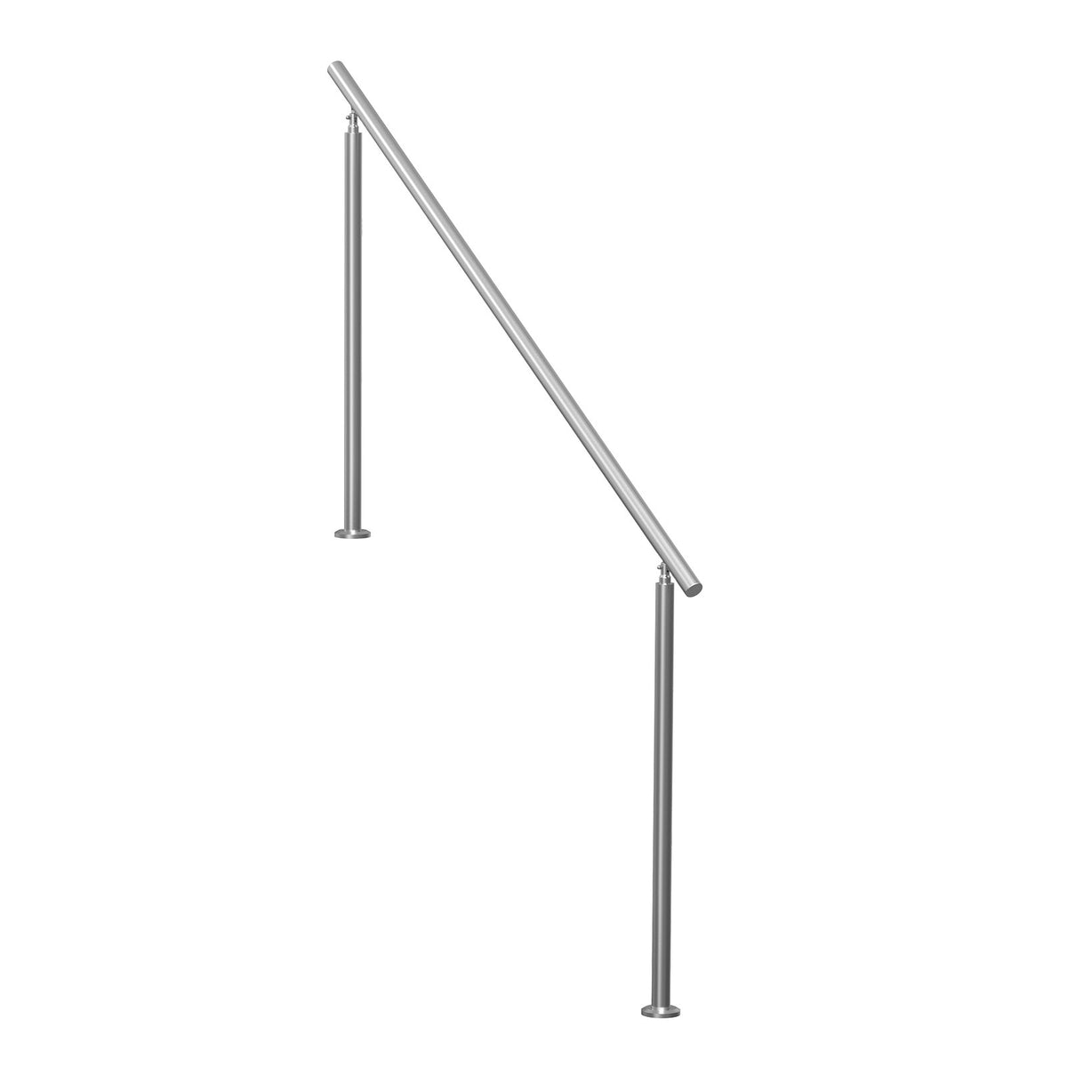 Handrails for Outdoor Steps, 70.9 in/ 180cm Length Stair Hand Rail Kit, Transitional Stainless Steel Railings V952-BXGSLZFS180C0LCPKV0