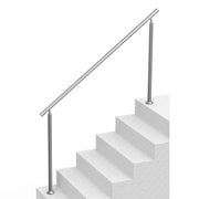 Handrails for Outdoor Steps, 70.9 in/ 180cm Length Stair Hand Rail Kit, Transitional Stainless Steel Railings V952-BXGSLZFS180C0LCPKV0