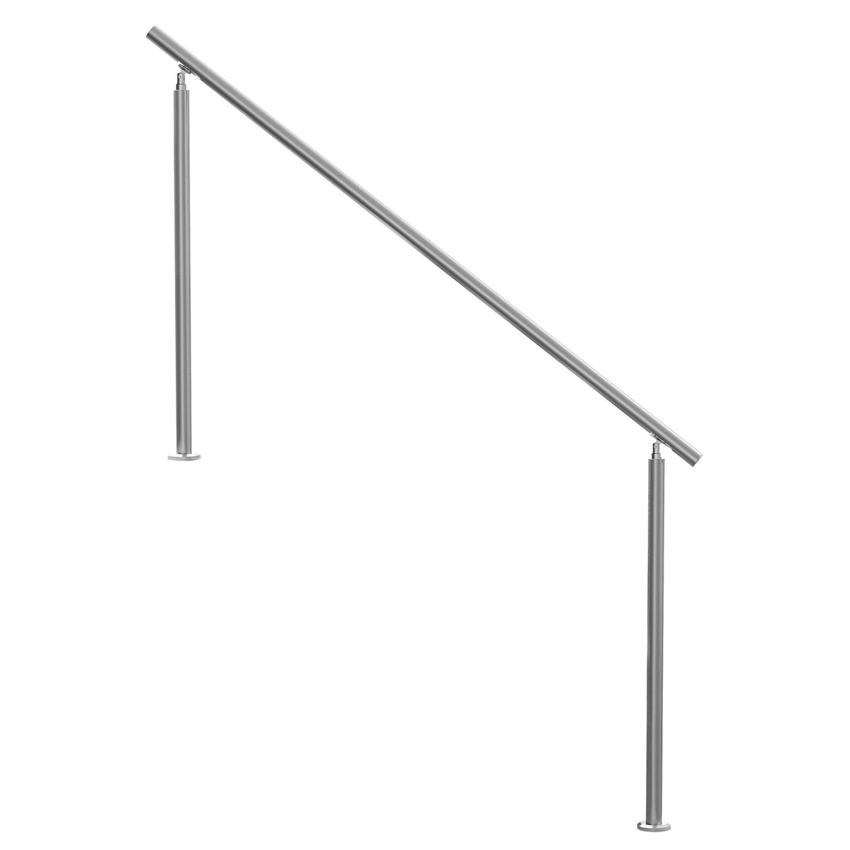 Handrails for Outdoor Steps, 70.9 in/ 180cm Length Stair Hand Rail Kit, Transitional Stainless Steel Railings V952-BXGSLZFS180C0LCPKV0